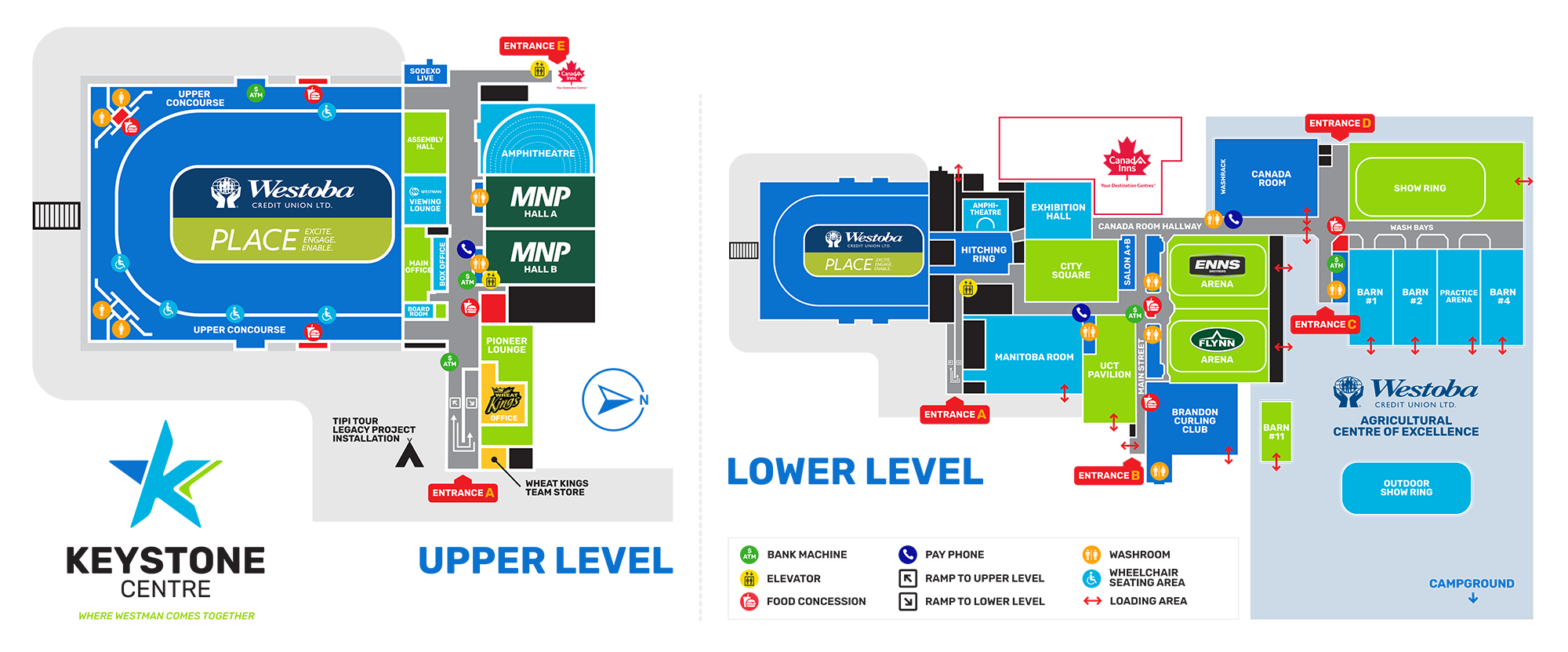 Map of the Keystone Centre in Brandon, Manitoba