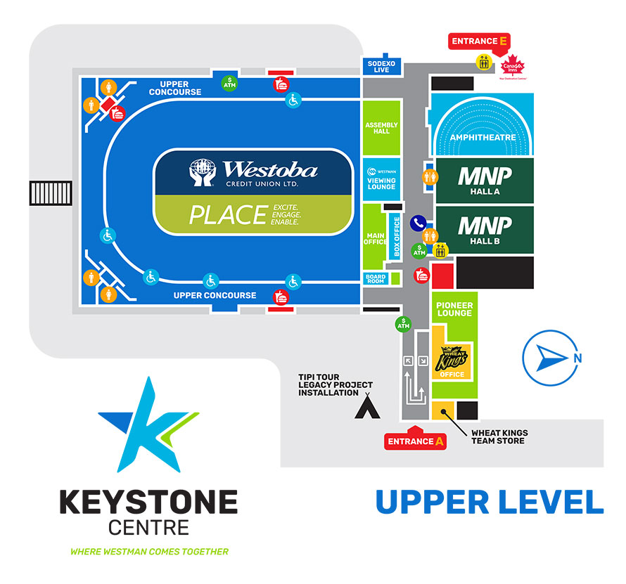 keystone-centre-map-layout-upper-level-2024