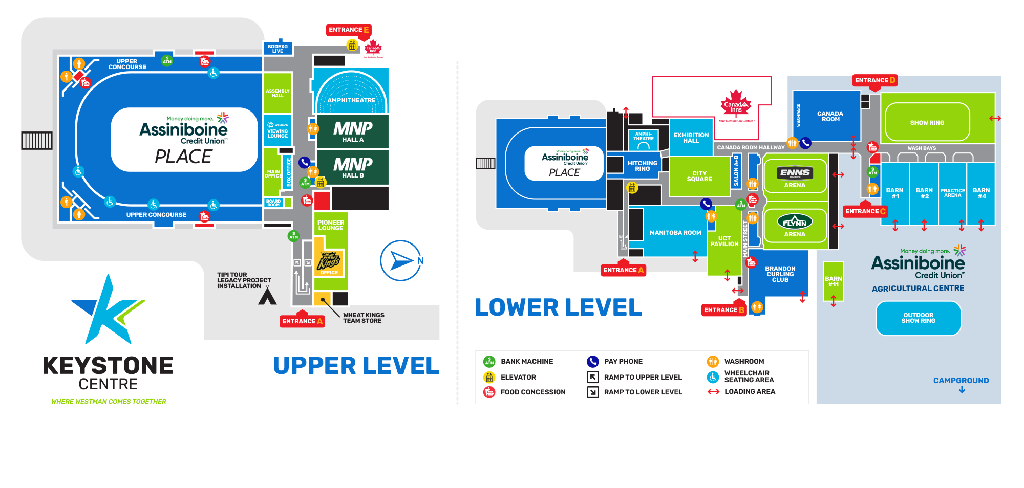 Map of the Keystone Centre in Brandon, Manitoba