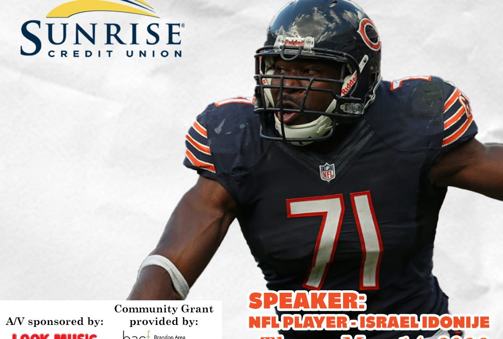 Keystone Centre Foundation Announces Free Sunrise Future Leaders Conference Featuring Israel Idonije, Presented by Sunrise Credit Union